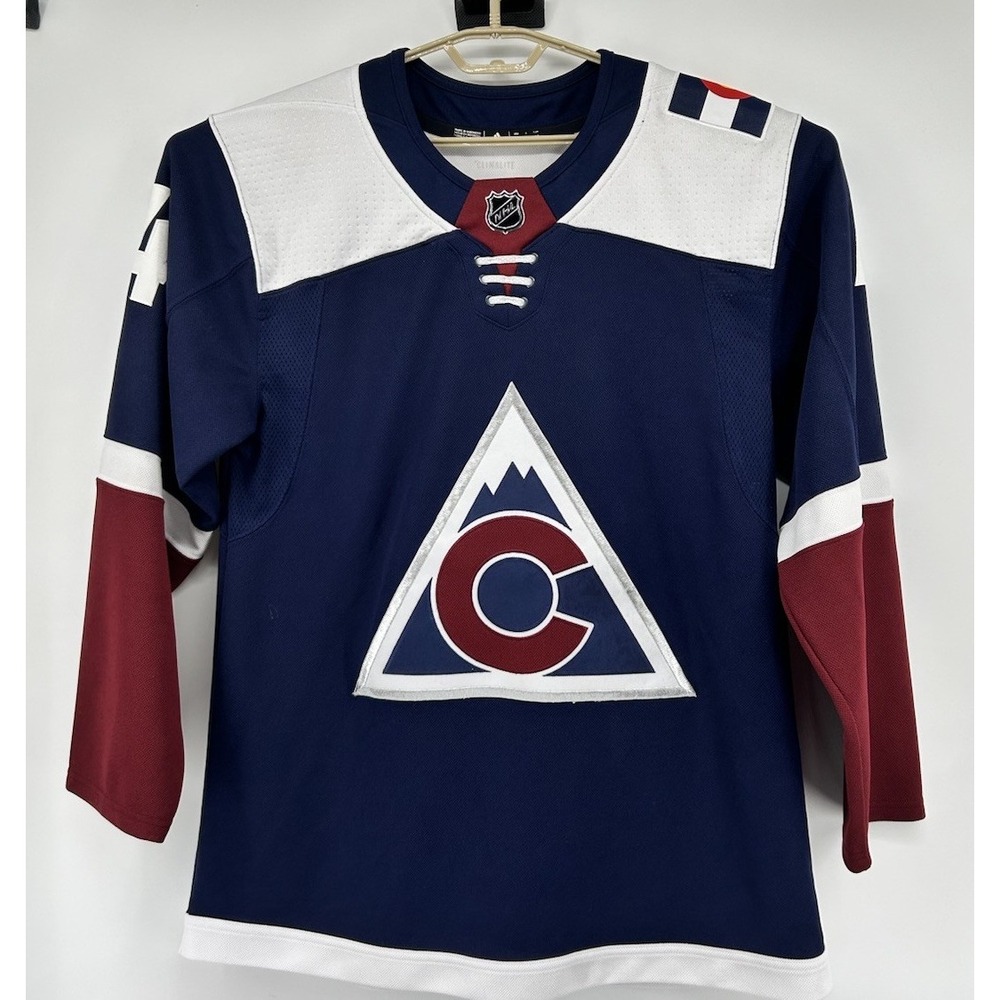 Adidas Colorado Avalanche Tyson Barrie #4 Hockey Jersey Blue White Men's Size 50